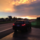 A car I maintained, not on fire, as the skies were ablaze.